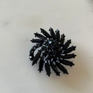 Black Starburst Brooch